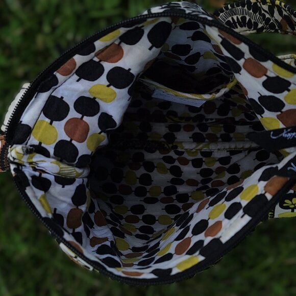 Vera Bradley HIPSTER Crossbody Purse COCOA MOSS Shoulder Bag Handbag Nice! - Picture 3 of 4